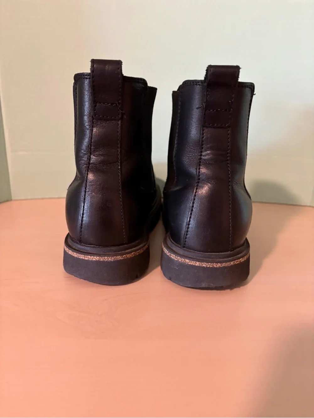 Birkenstock Highwood Slip On Mid Chelsea Boots Black leather size 38